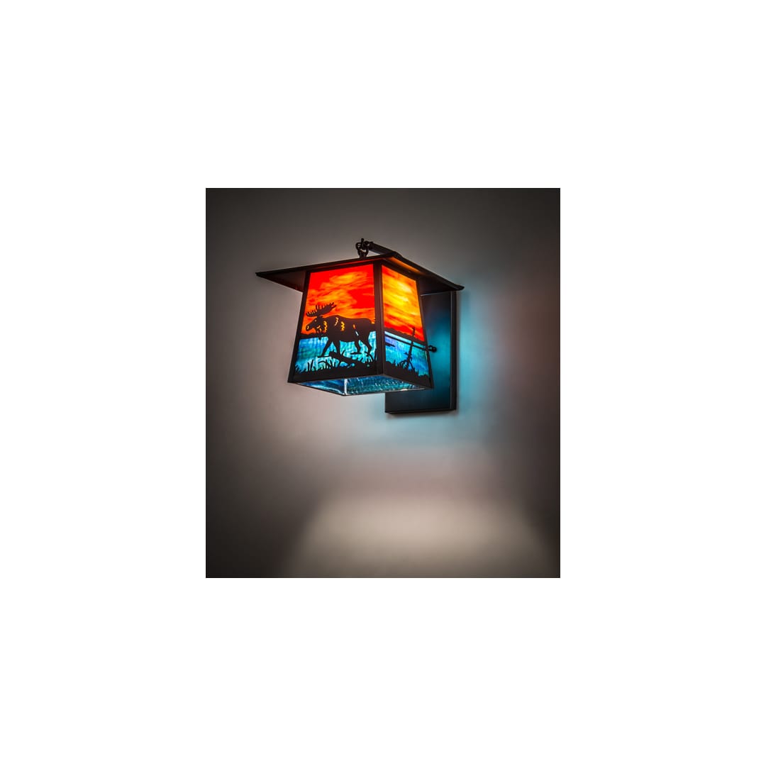 Stillwater Moose at Lake 13" Tall Wall Sconce