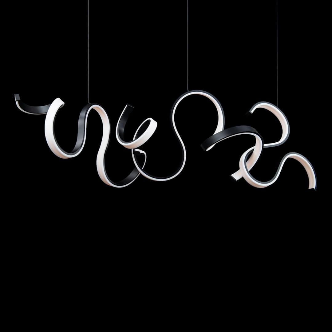 Tempest 67" Wide LED Abstract Linear Pendant