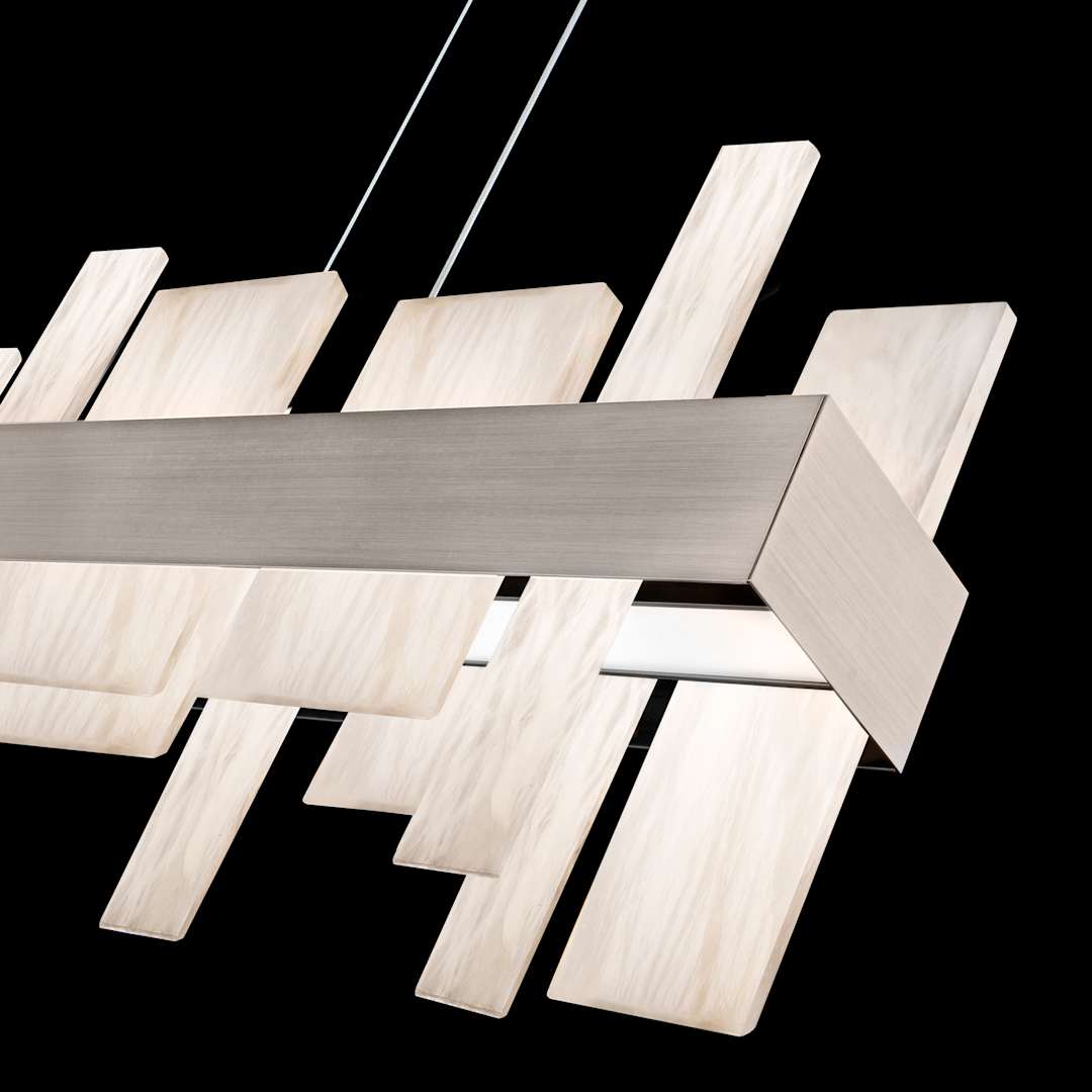 Acropolis 46" Wide LED Abstract Linear Chandelier