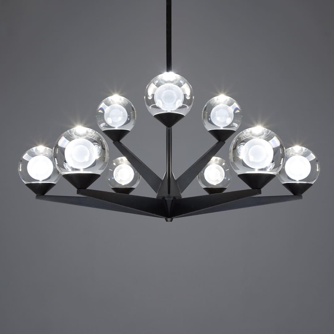 Double Bubble 9 Light 27" Wide LED Globe Chandelier