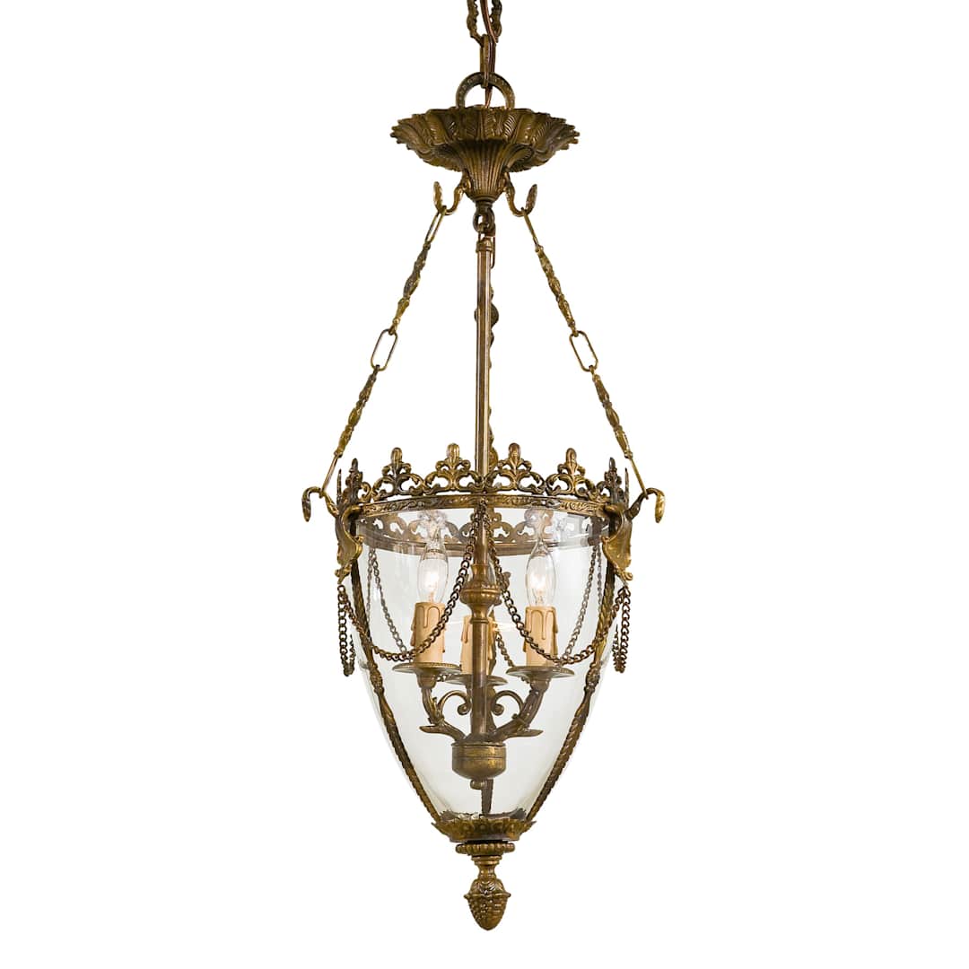 3 Light Lantern Pendant from the Foyer Collection