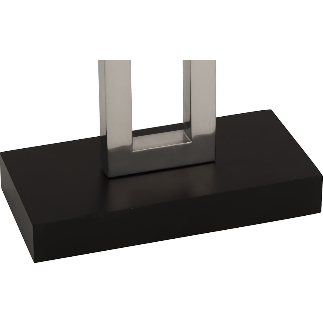 Doughnut 60" Tall Buffet Floor Lamp with Smoke Grey Fabric Shade