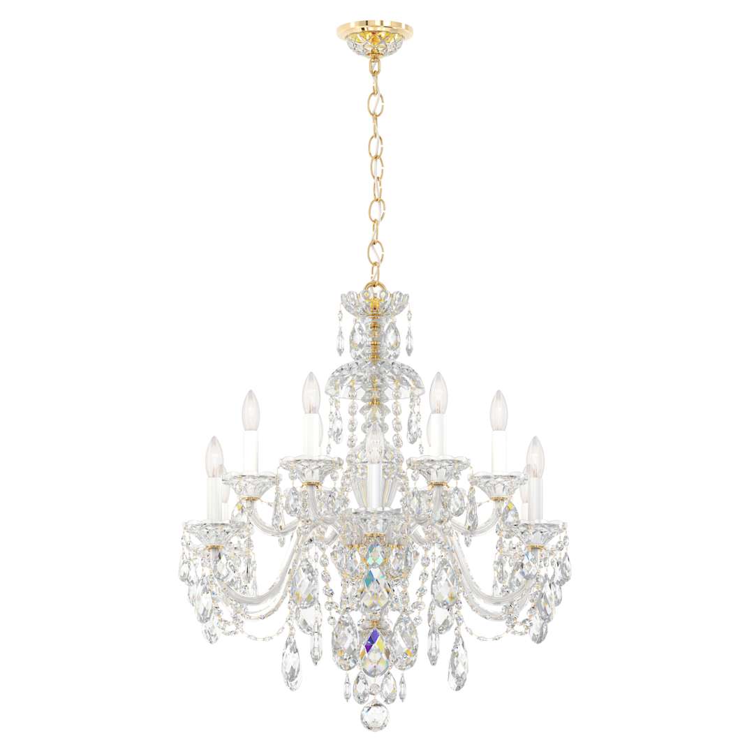 Sterling 12 Light 29" Wide Crystal Chandelier with Heritage Crystals