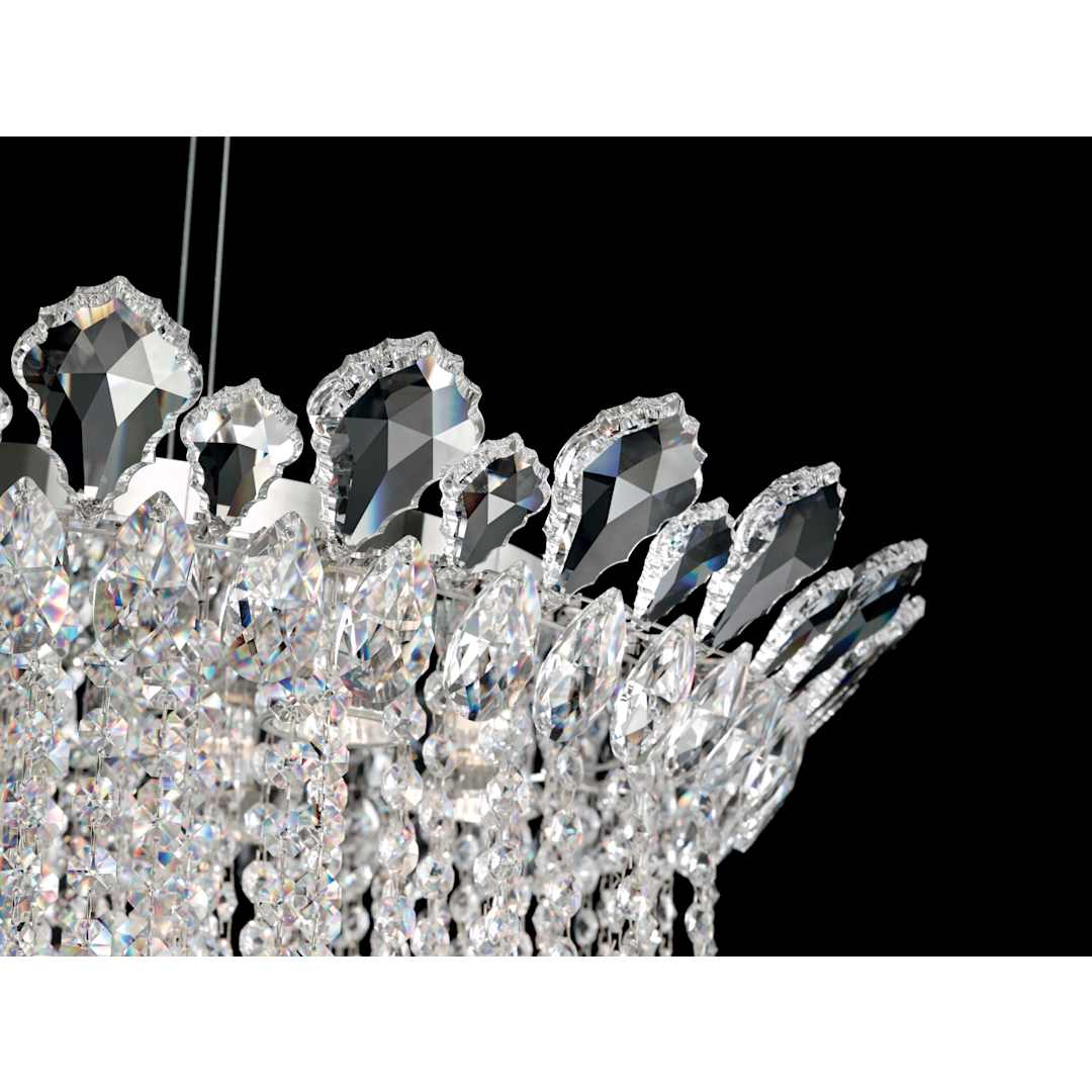 Trilliane Strands 8 Light 15-1/2" Tall Flush Mount Ceiling Fixture with Heritage Crystals