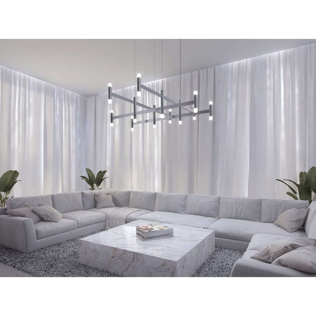 Systema Staccato 12 Light 43" Wide LED Suspension Multi Light Pendant