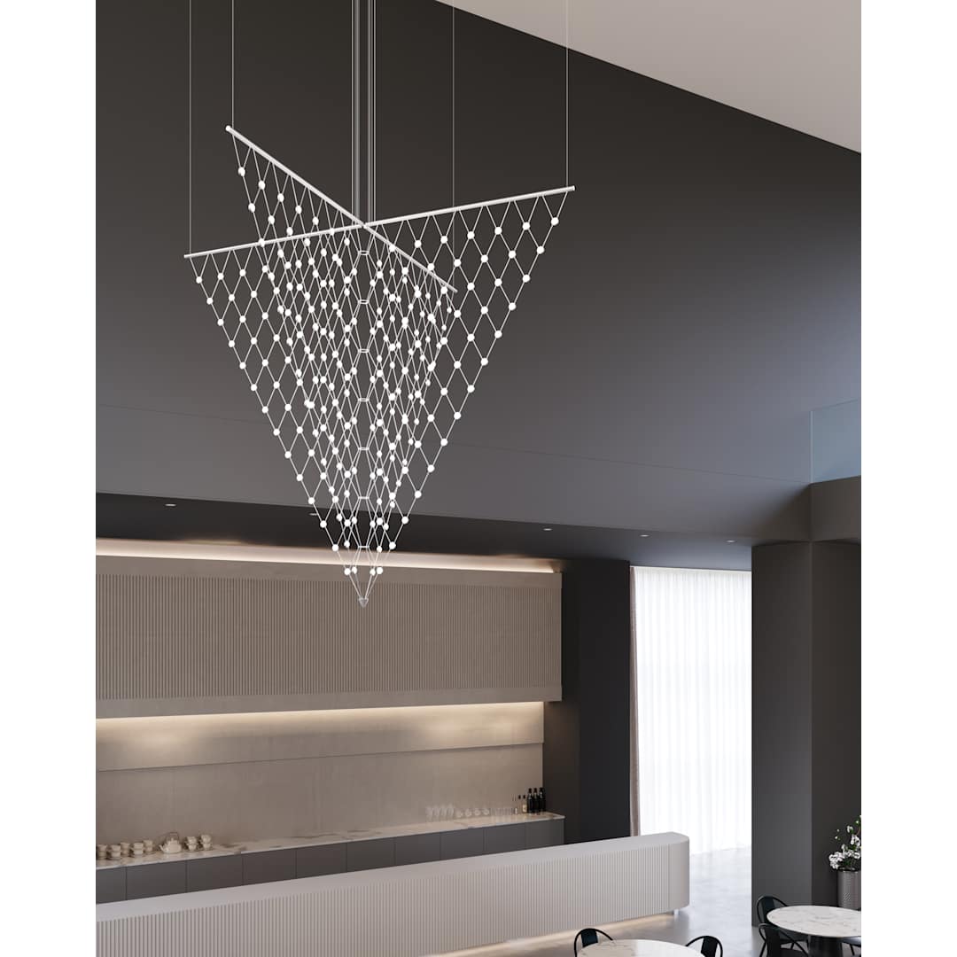 Constellation Galaxy Matrix 4 Light 78" Wide LED Suspension Multi Light Pendant