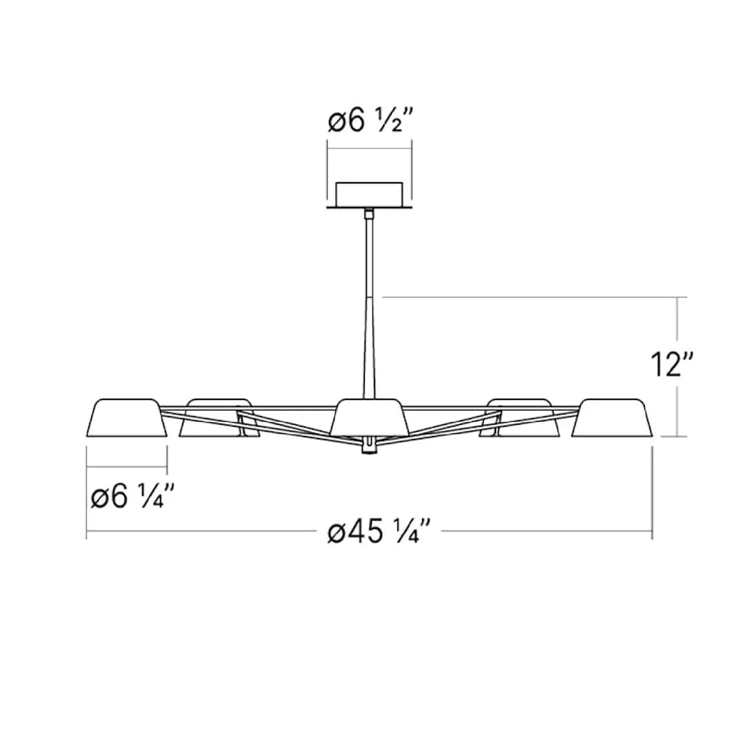 Ray 45" Wide LED Round Chandelier