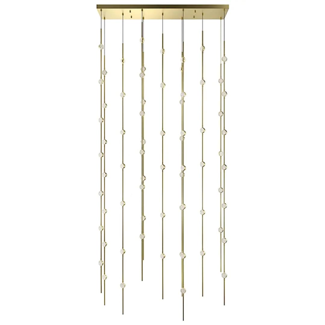Constellation Andromeda 69 Light 36" Wide LED Abstract Multi Light Pendant with Clear Acrylic Shades