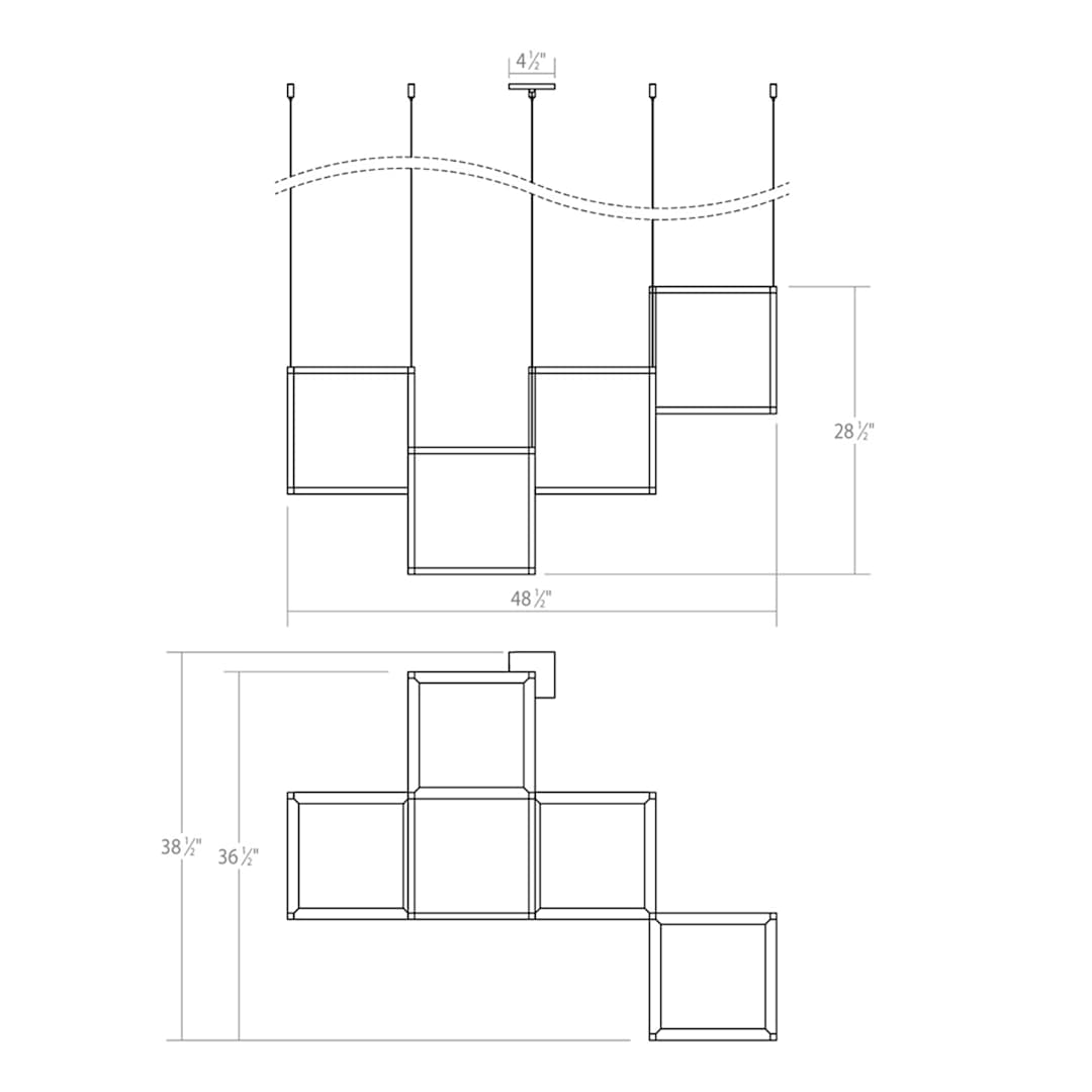 Cubix 4 Light LED Pendant