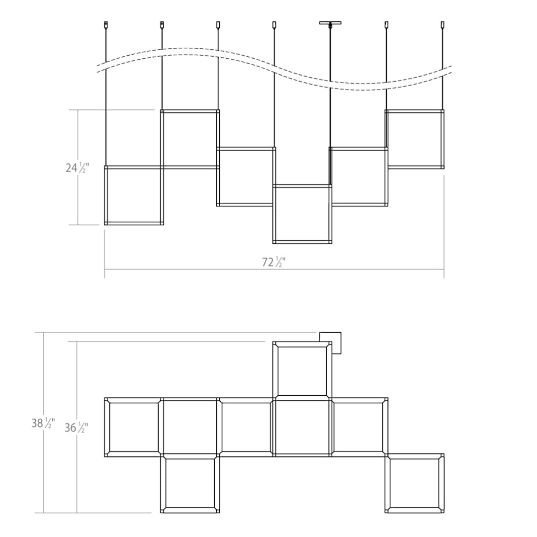 Cubix 6 Light LED Pendant