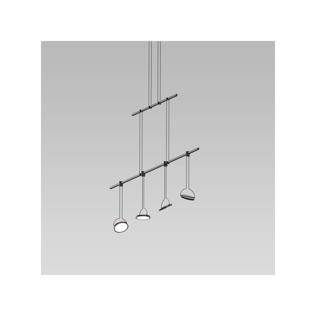 Suspenders 4 Light 37" Wide LED Linear Chandelier