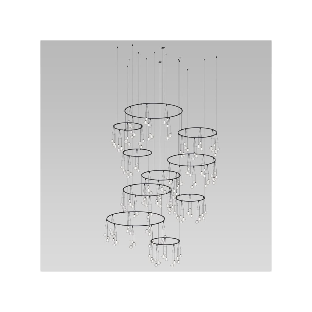 Suspenders 177 Light 76" Wide LED Chandelier