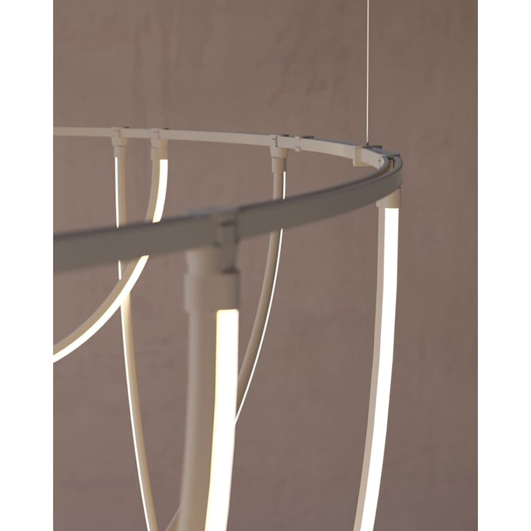 Suspenders 82" Wide LED Offset Ring Chandelier