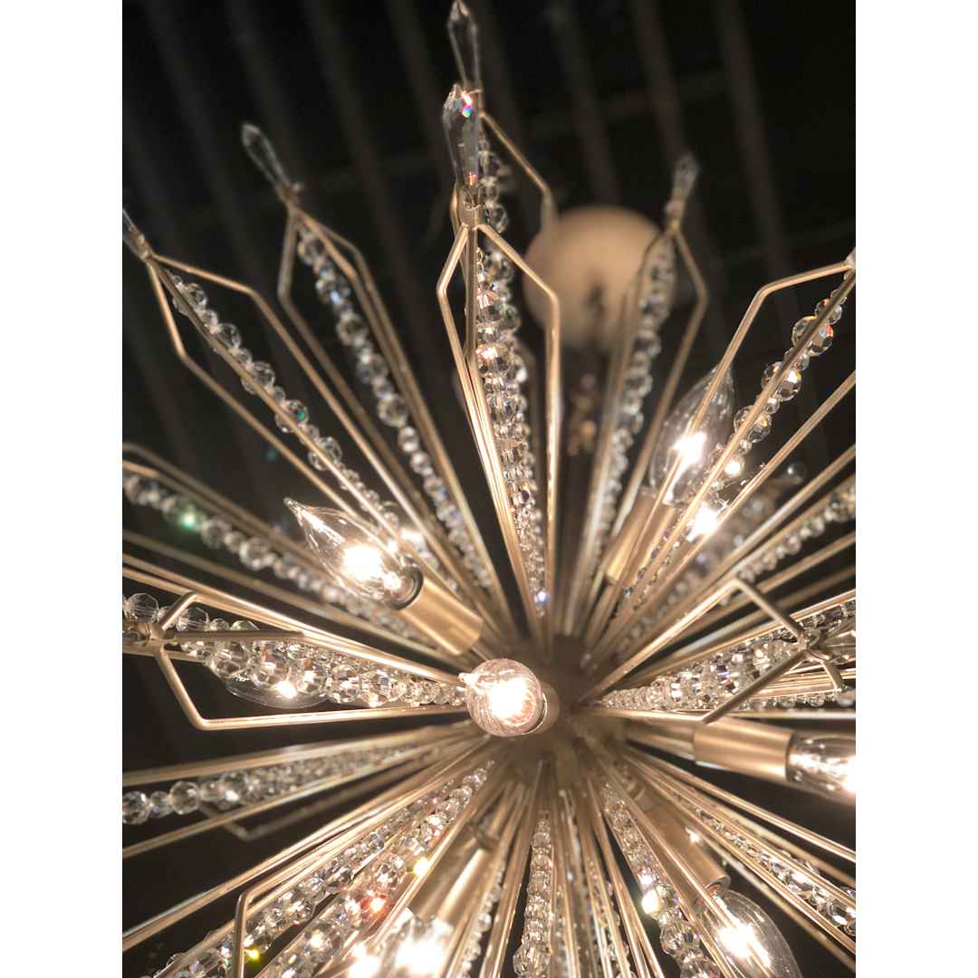 Orbital 16 Light 36" Wide Crystal Sputnik Chandelier