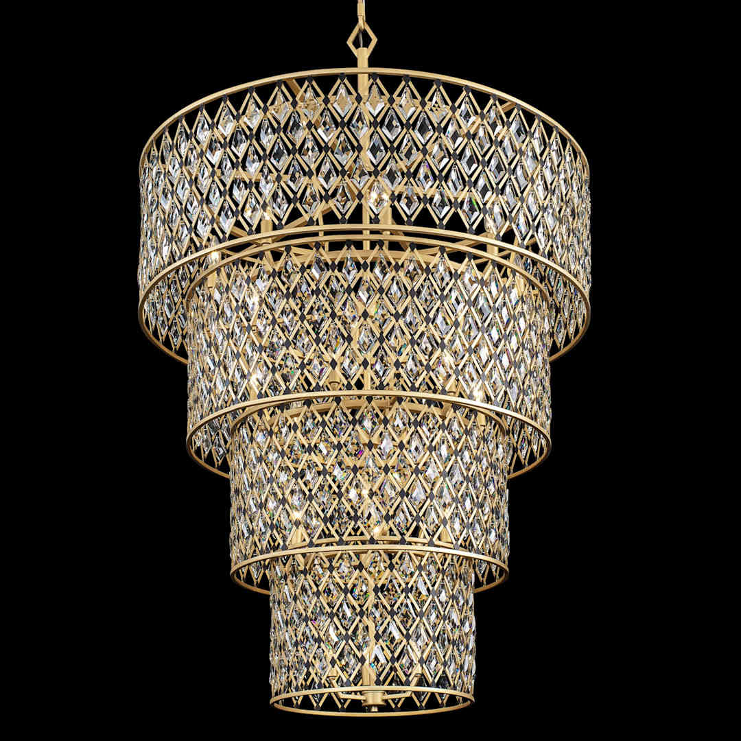 Windsor 21 Light 40" Wide Crystal Waterfall Chandelier