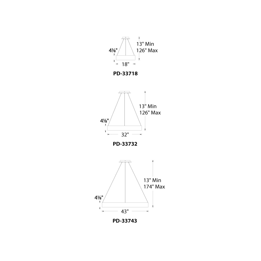Corso 53" Wide LED Ring Chandelier