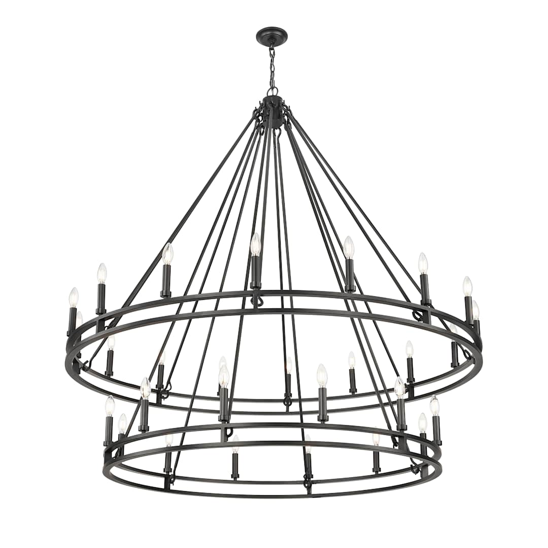 Dennison 28 Light 60" Wide Taper Candle Ring Chandelier