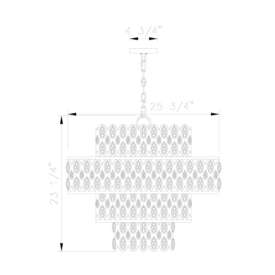 Dealey 13 Light 26" Wide Crystal Waterfall Chandelier