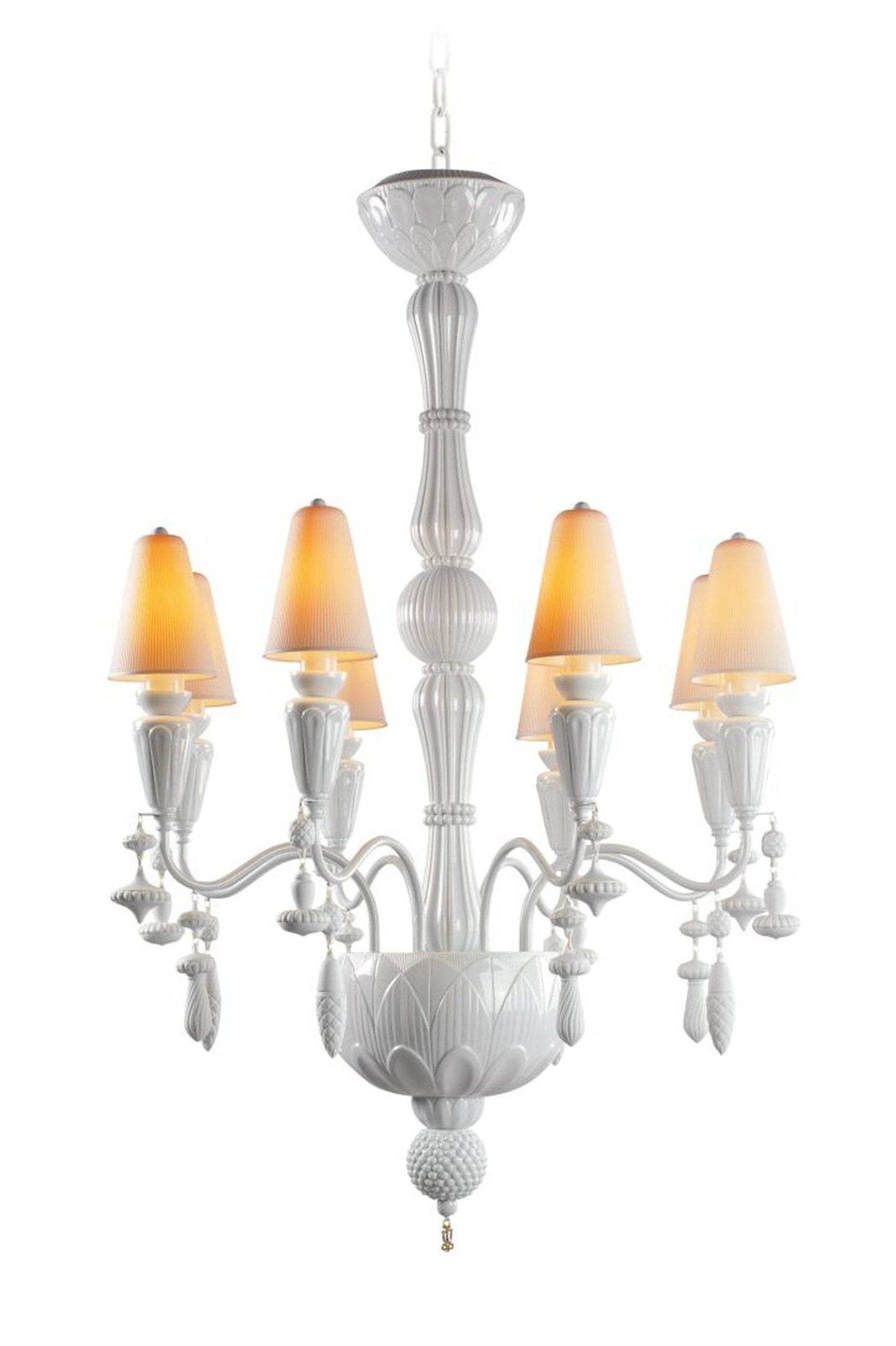Lladro Ivy and Seed 8 Lights Chandelier Flat Model (US)