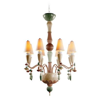 Lladro Ivy and Seed 8 Lights Chandelier Flat Model (US)