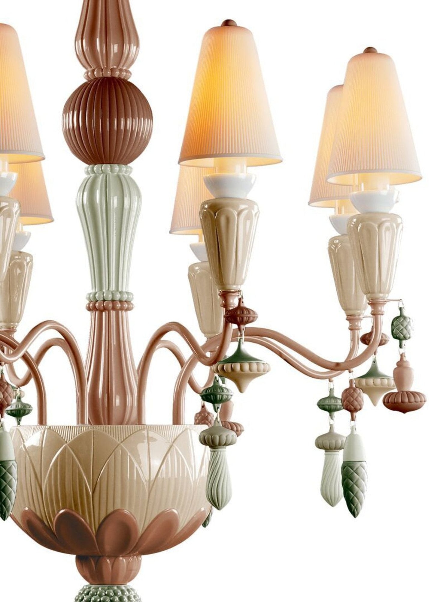 Lladro Ivy and Seed 8 Lights Chandelier Flat Model (US)