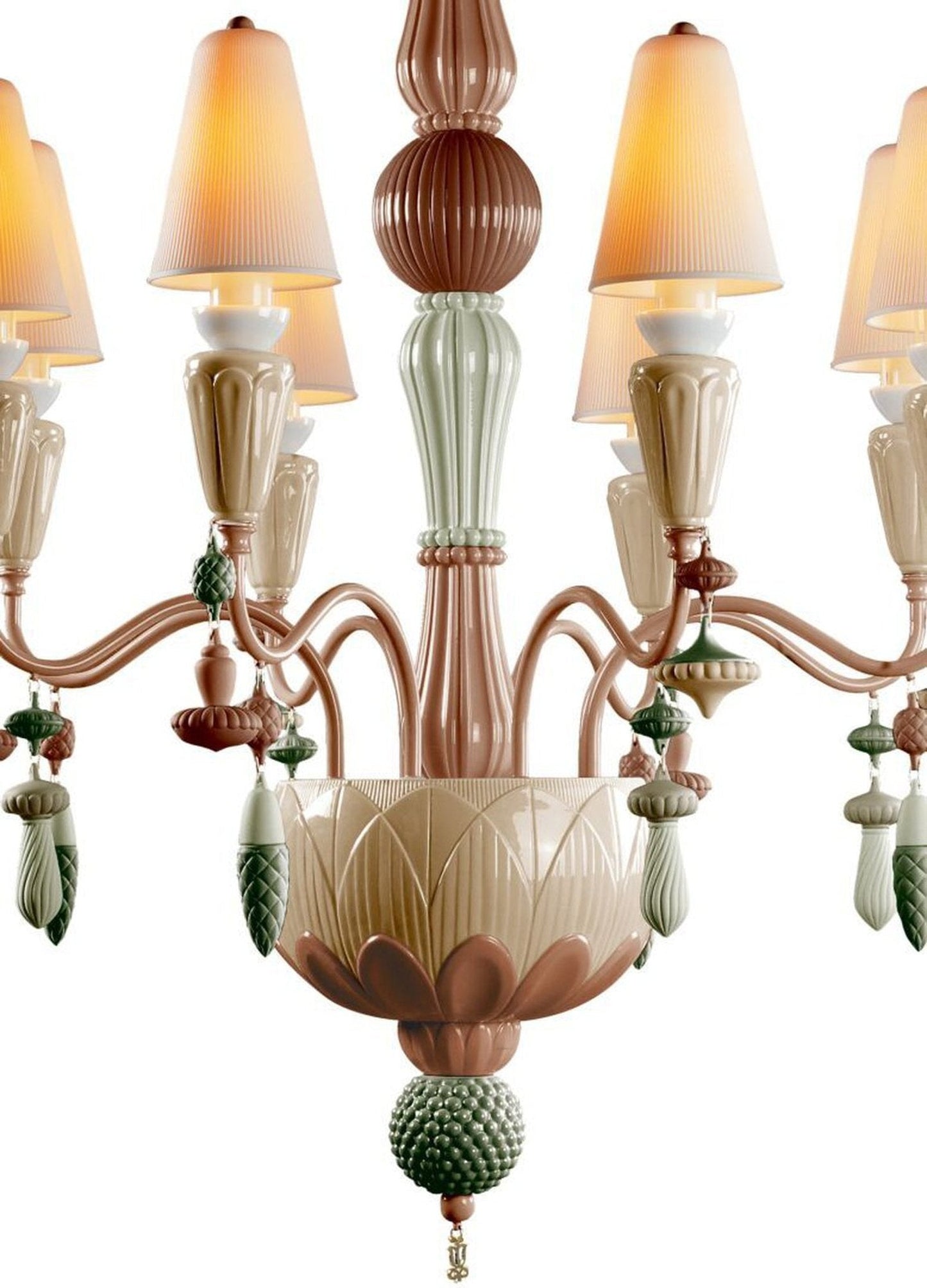 Lladro Ivy and Seed 8 Lights Chandelier Flat Model (US)