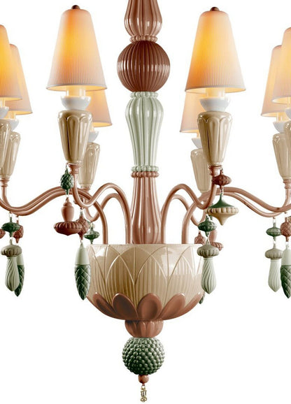 Lladro Ivy and Seed 8 Lights Chandelier Flat Model (US)
