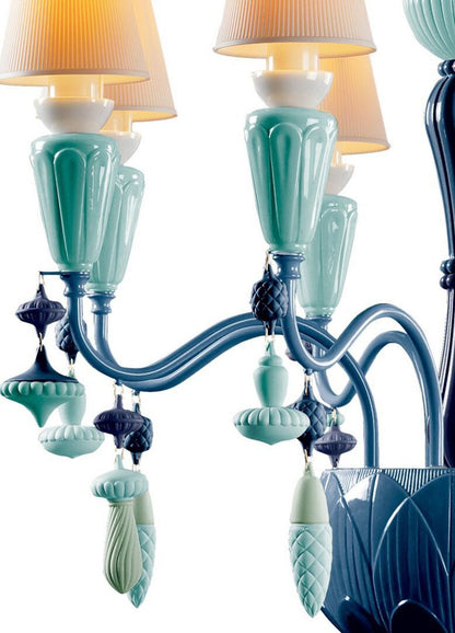 Lladro Ivy and Seed 8 Lights Chandelier Flat Model (US)