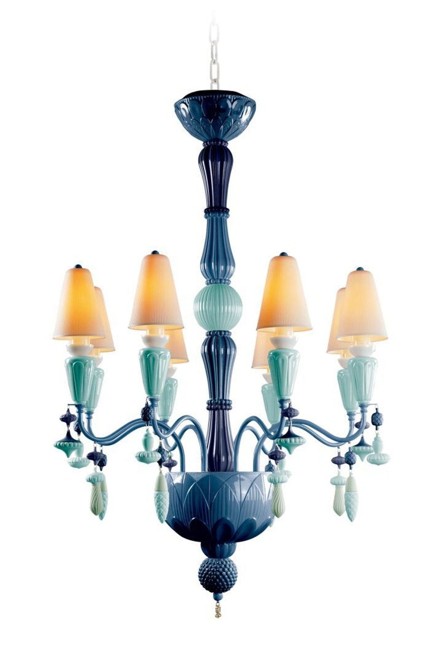 Lladro Ivy and Seed 8 Lights Chandelier Flat Model (US)