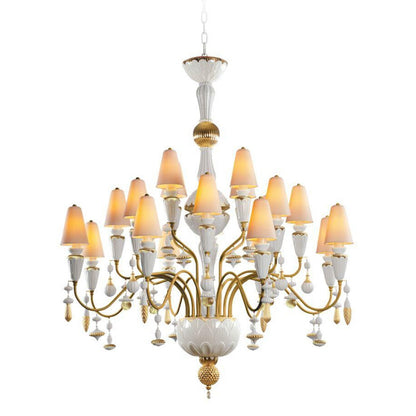 Lladro Ivy and Seed 20 Lights Chandelier Flat Model (US) - Medium