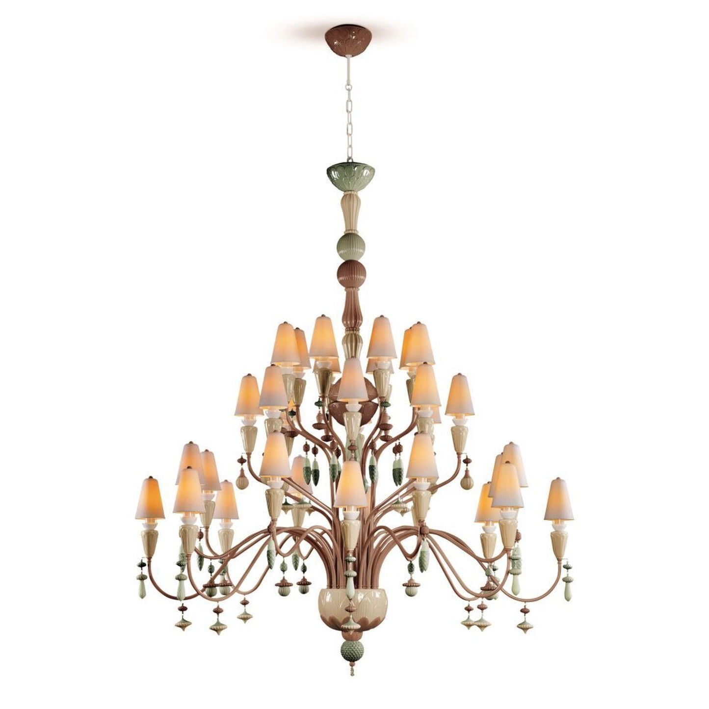 Lladro Ivy and Seed 32 Lights Chandelier Flat Model (US) - Large