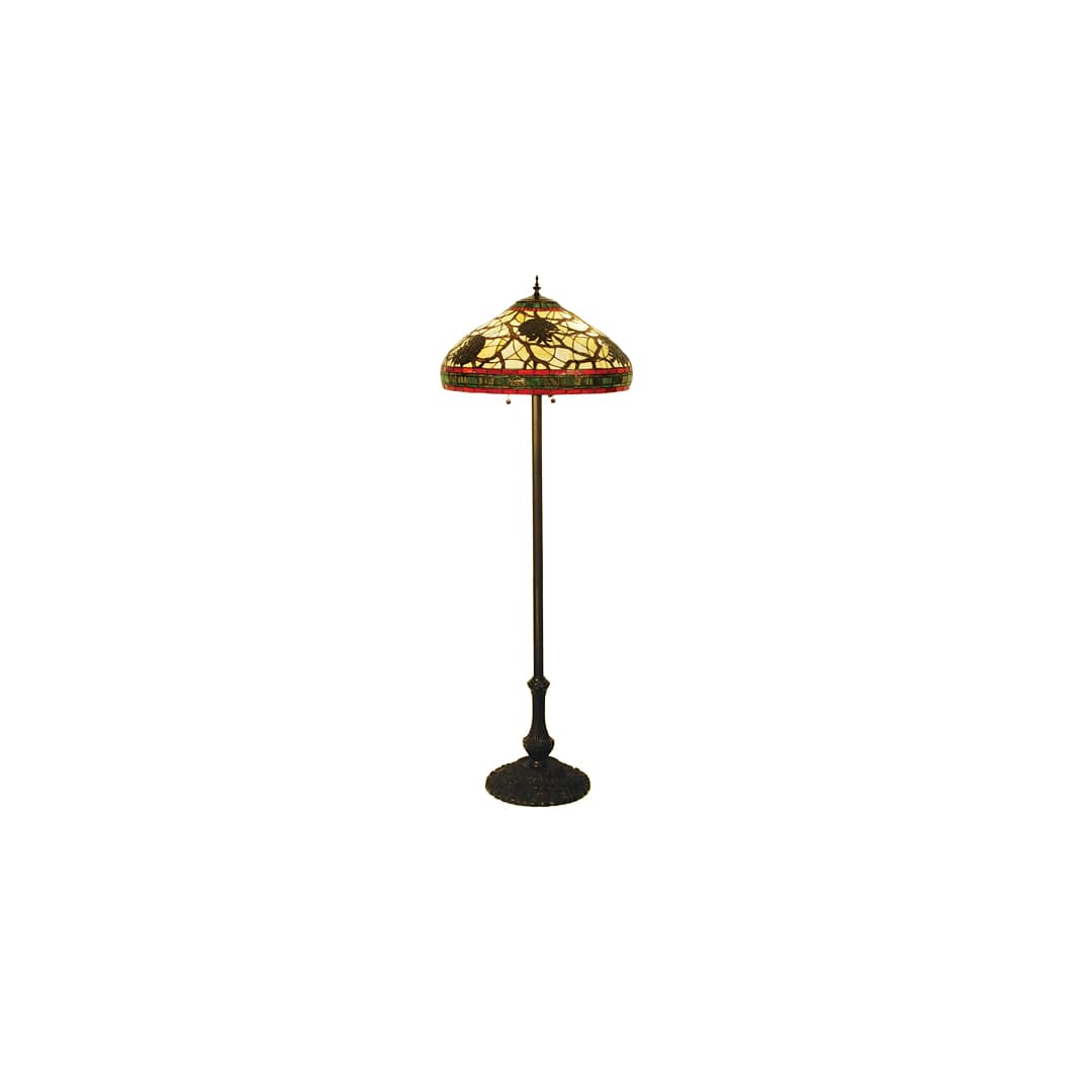 Vintage Pinecone Three Light Floor Lamp