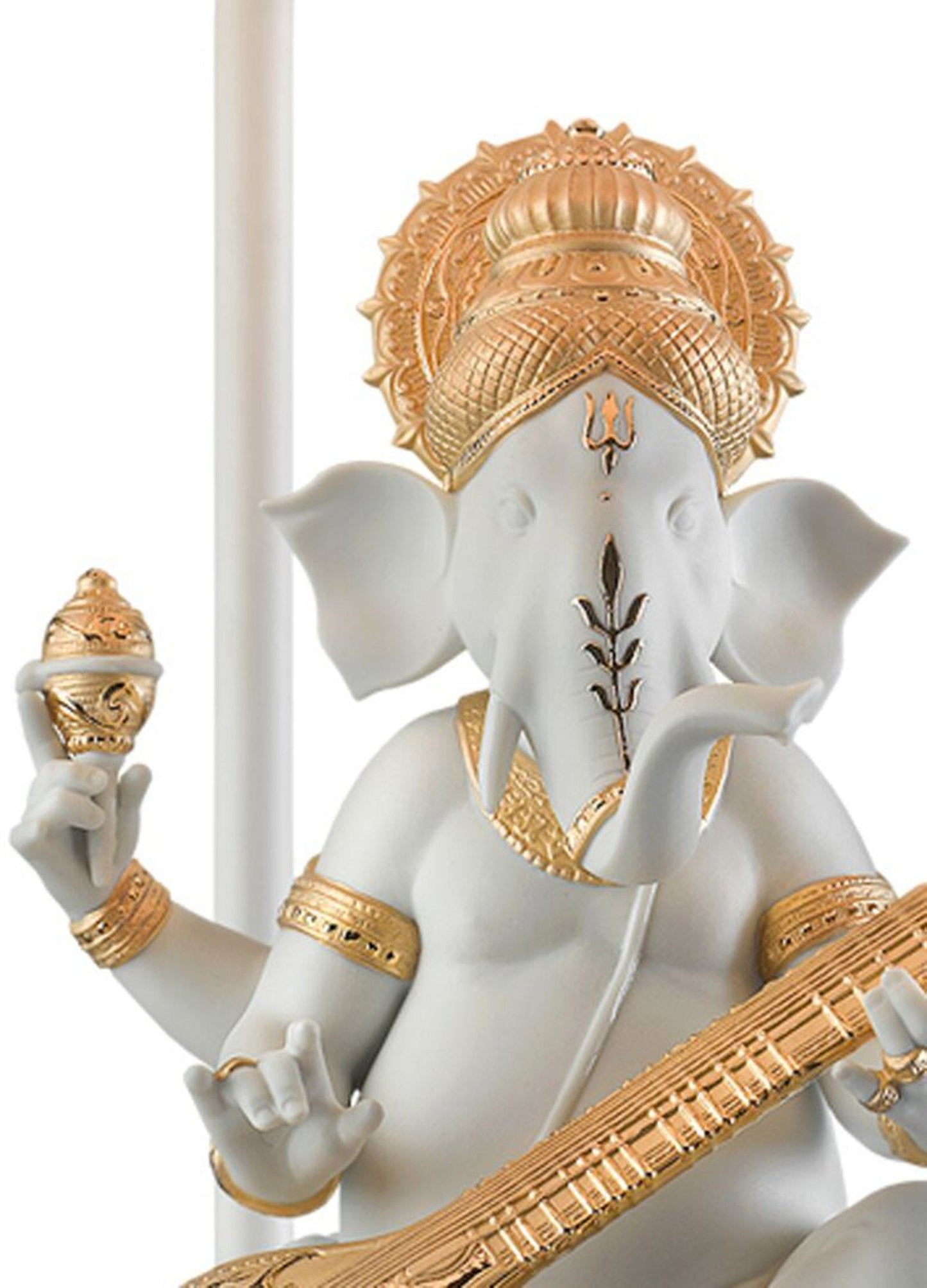 Lladro Veena Ganesha Table Lamp Golden Luster (US)