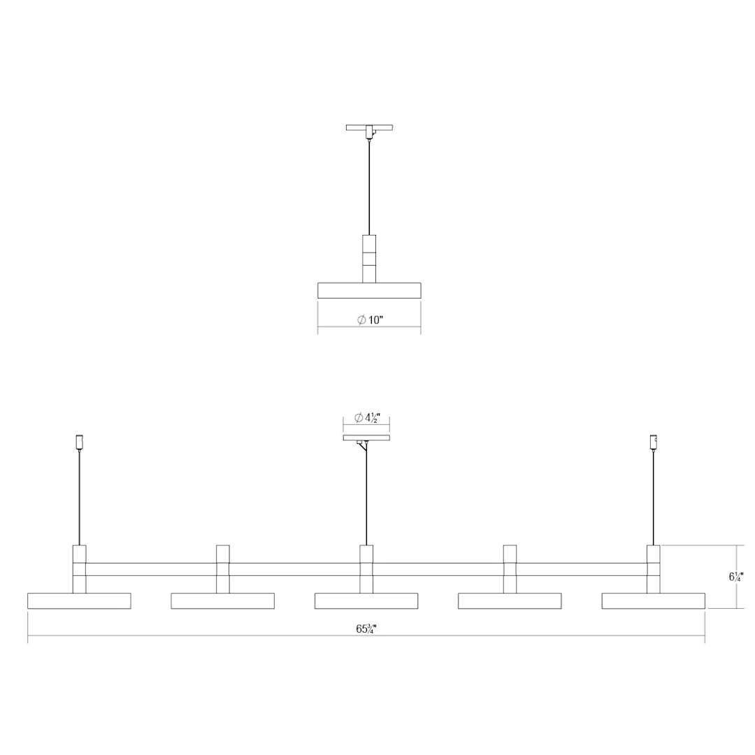 Systema Staccato 30" Wide LED Commercial Linear Pendant