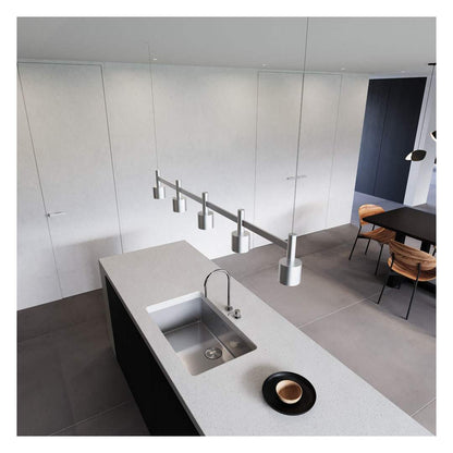 Systema Staccato 5 Light 57" Wide LED Indoor Linear Pendant