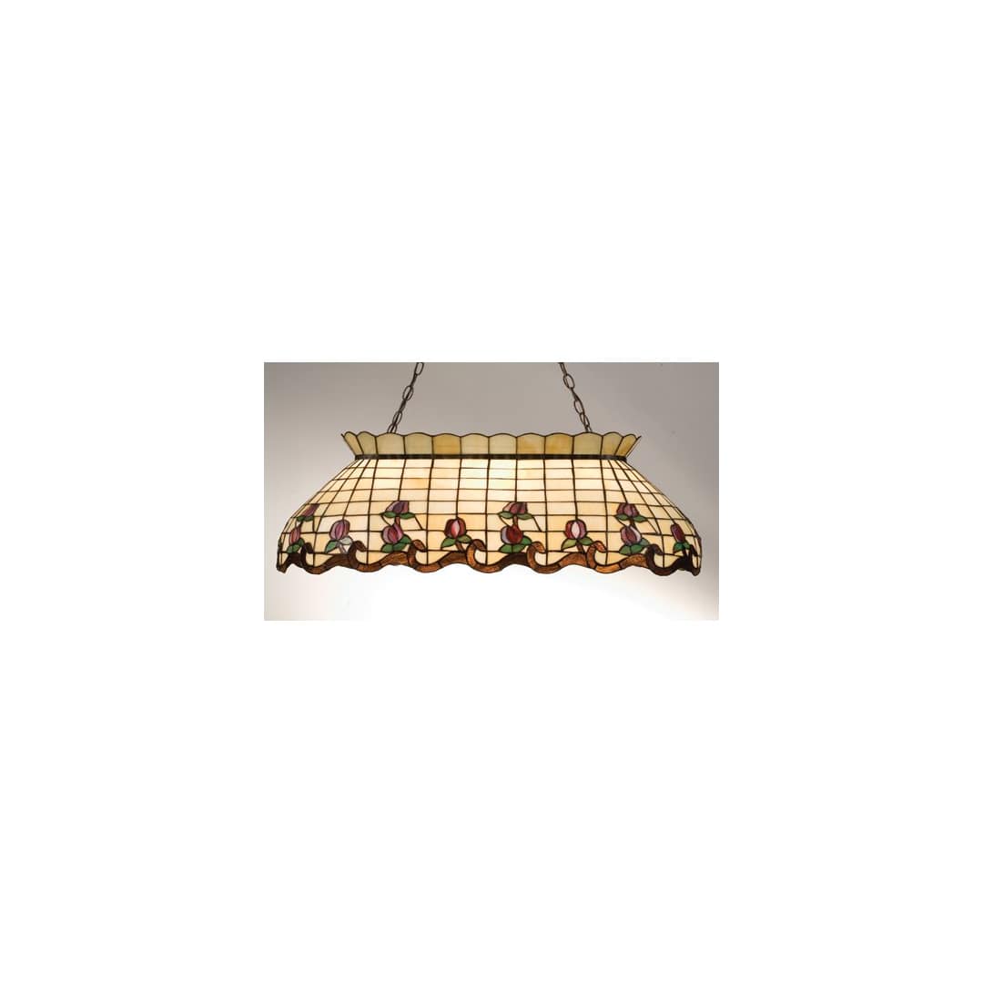 40 Inch Long Roseborder Oblong Chandelier