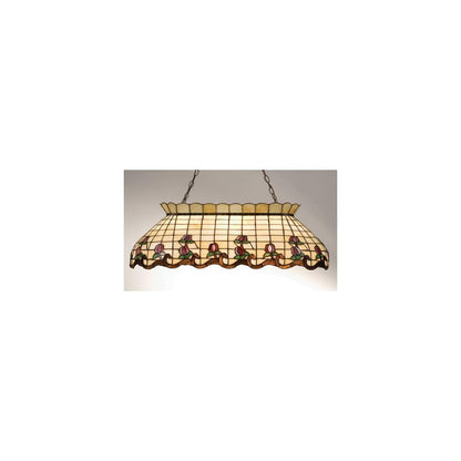 40 Inch Long Roseborder Oblong Chandelier