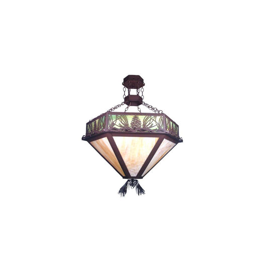 4 Light 32" Wide Pendant with Handmade Shade