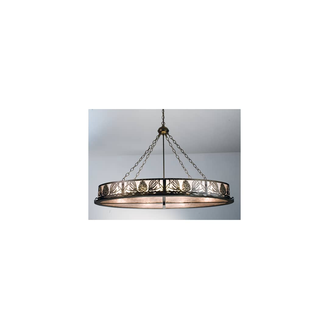 8 Light 48" Wide Pendant with Handmade Shade
