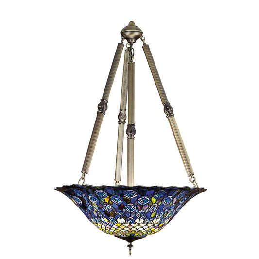 4 Light 24" Wide Pendant with Handmade Shade