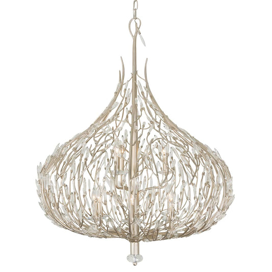 Bask 9 Light 32" Wide Crystal Abstract Chandelier