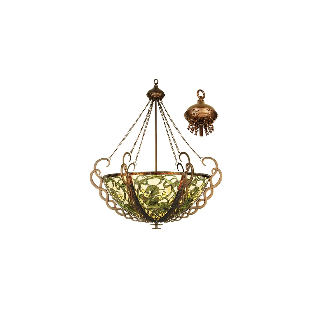 5 Light 36" Wide Pendant with Handmade Shade