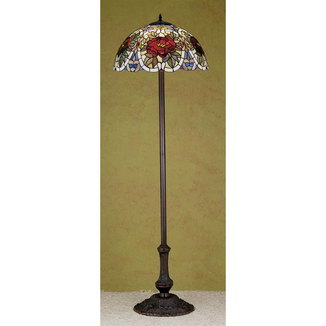 Stained Glass / Tiffany Floor Lamp from the Renaissance Rose Collection