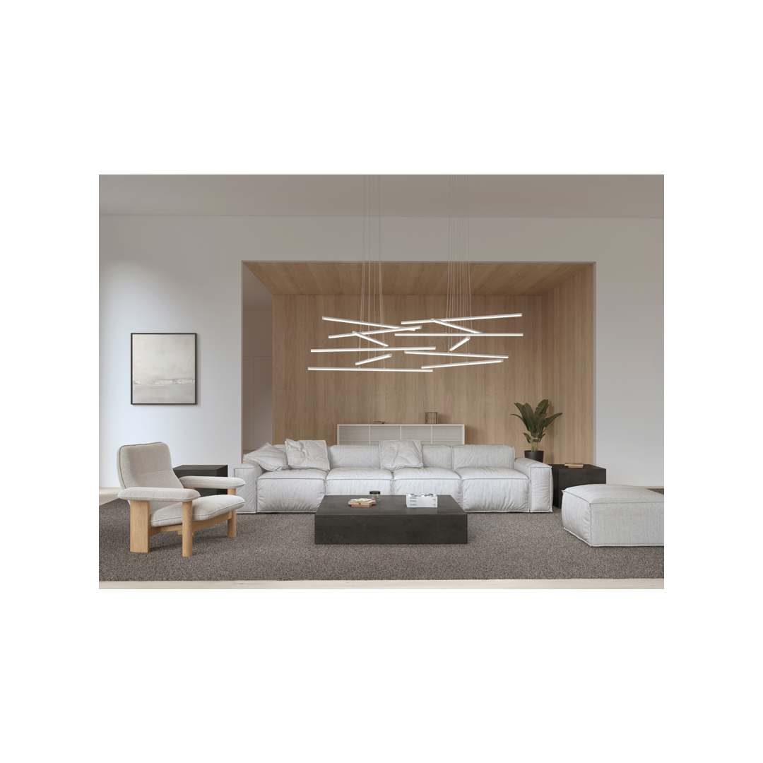 Stix 40" Wide 6 Arm LED Chandelier