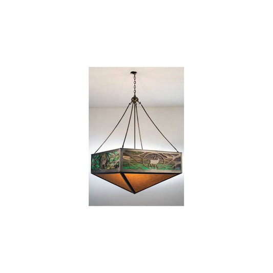 6 Light 51" Wide Pendant with Handmade Shade