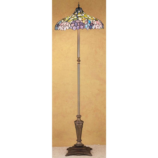 Vintage Stained Glass / Tiffany Floor Lamp from the Wisteria Collection