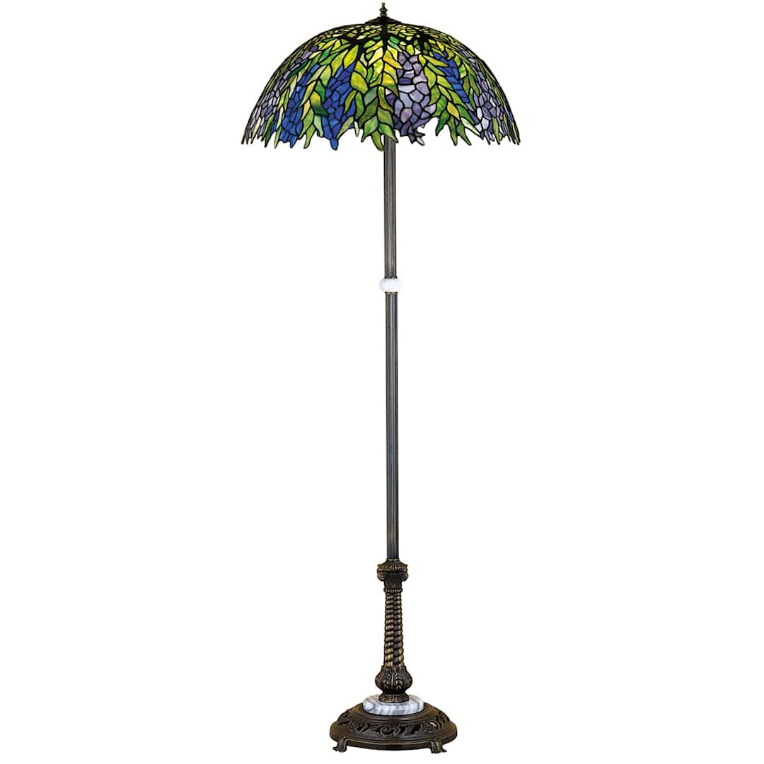Stained Glass / Tiffany Floor Lamp from the Honey Locust Collection