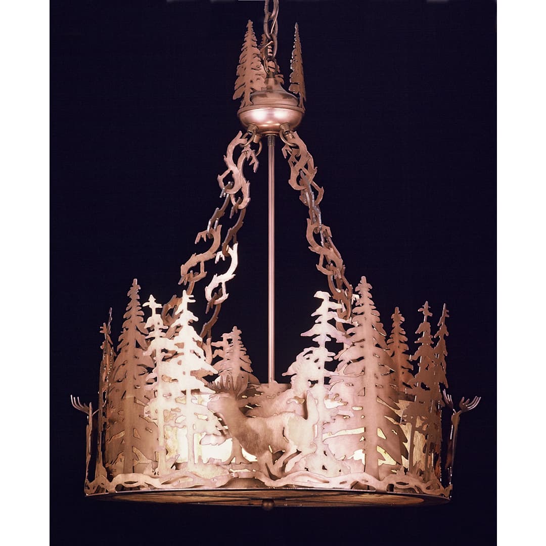 3 Light 22" Wide Pendant with Handmade Shade