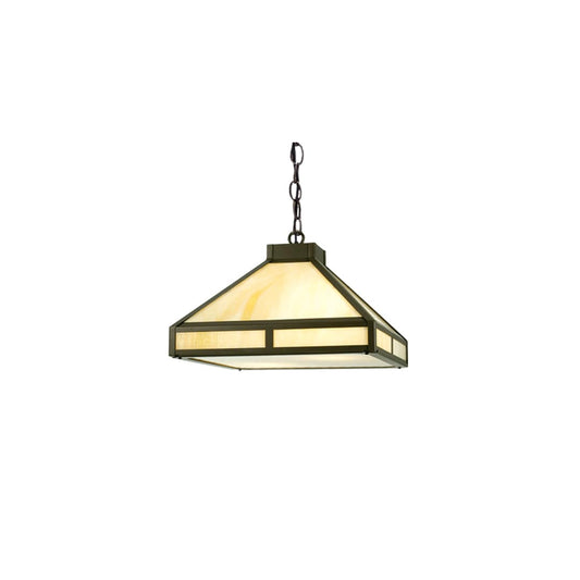 2 Light 18" Wide Pendant with Handmade Shade