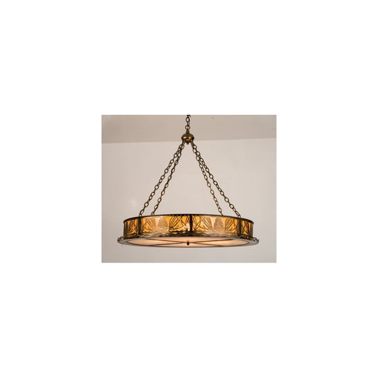 4 Light 42" Wide Pendant with Handmade Shade